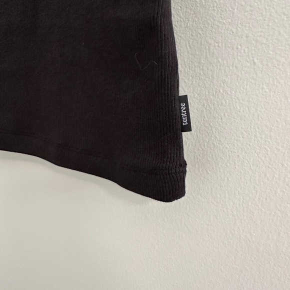 Tentree Women’s Large Black Tank Top Ribbed Cotton - Picture 4 of 6